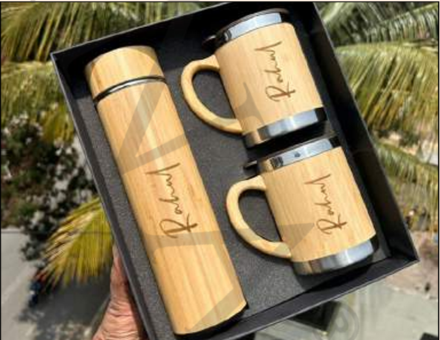 Corporate Bamboo Bottle Set-Eco-Friendly Gift Choice